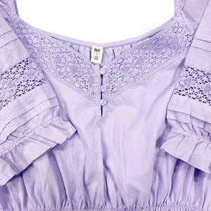 BP Lavender Lace Detail Crop Top